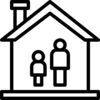 Home outline icon symbol vector image. Illustration of the house real estate graphic property design image