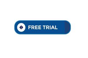 nuevo gratis juicio sitio web, hacer clic botón, nivel, firmar, discurso, burbuja bandera, vector