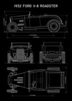 Clásico coche Plano vector