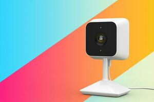 White Modern Web Camera. 3d Rendering photo