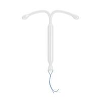 Birth Control Concept. T Shape IUD Hormonal Intrauterine Device. 3d Rendering photo