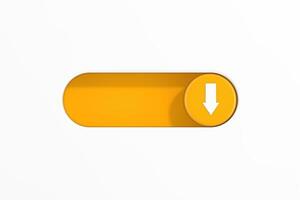 Yellow Toggle Switch Slider with Arrow Down Icon. 3d Rendering photo