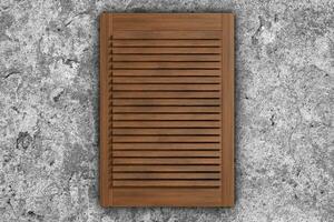 Wooden Air Ventilation Grille Window. 3d Rendering photo