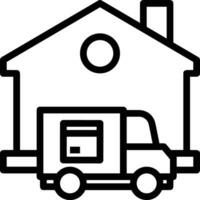 Home outline icon symbol vector image. Illustration of the house real estate graphic property design image