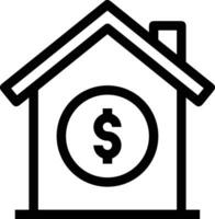 Home outline icon symbol vector image. Illustration of the house real estate graphic property design image