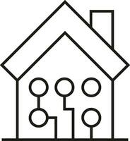 Home outline icon symbol vector image. Illustration of the house real estate graphic property design image