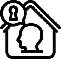 Home outline icon symbol vector image. Illustration of the house real estate graphic property design image