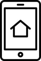 Home outline icon symbol vector image. Illustration of the house real estate graphic property design image