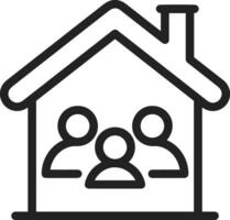 Home outline icon symbol vector image. Illustration of the house real estate graphic property design image