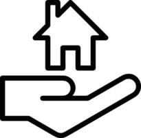 Home outline icon symbol vector image. Illustration of the house real estate graphic property design image