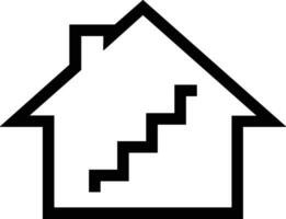 Home outline icon symbol vector image. Illustration of the house real estate graphic property design image