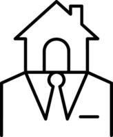 Home outline icon symbol vector image. Illustration of the house real estate graphic property design image