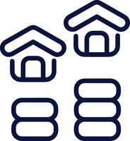 Home outline icon symbol vector image. Illustration of the house real estate graphic property design image