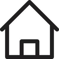 Home outline icon symbol vector image. Illustration of the house real estate graphic property design image