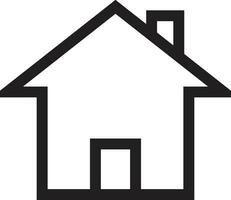 Home outline icon symbol vector image. Illustration of the house real estate graphic property design image