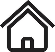 Home outline icon symbol vector image. Illustration of the house real estate graphic property design image