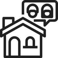 Home outline icon symbol vector image. Illustration of the house real estate graphic property design image