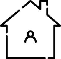 Home outline icon symbol vector image. Illustration of the house real estate graphic property design image