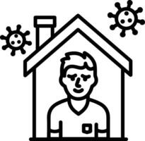 Home outline icon symbol vector image. Illustration of the house real estate graphic property design image