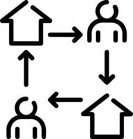 Home outline icon symbol vector image. Illustration of the house real estate graphic property design image