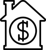 Home outline icon symbol vector image. Illustration of the house real estate graphic property design image