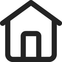 Home outline icon symbol vector image. Illustration of the house real estate graphic property design image