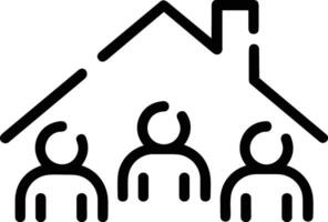 Home outline icon symbol vector image. Illustration of the house real estate graphic property design image