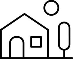 Home outline icon symbol vector image. Illustration of the house real estate graphic property design image