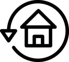 Home outline icon symbol vector image. Illustration of the house real estate graphic property design image