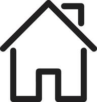 Home outline icon symbol vector image. Illustration of the house real estate graphic property design image