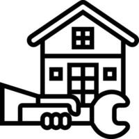 Home outline icon symbol vector image. Illustration of the house real estate graphic property design image