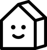 Home outline icon symbol vector image. Illustration of the house real estate graphic property design image