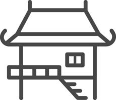 Home outline icon symbol vector image. Illustration of the house real estate graphic property design image