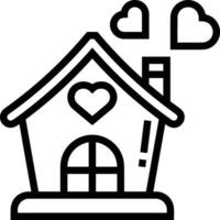 Home outline icon symbol vector image. Illustration of the house real estate graphic property design image