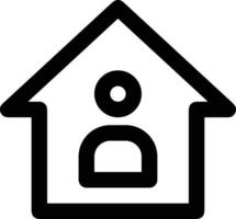 Home outline icon symbol vector image. Illustration of the house real estate graphic property design image