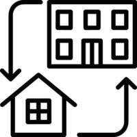 Home outline icon symbol vector image. Illustration of the house real estate graphic property design image