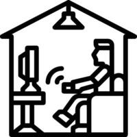 Home outline icon symbol vector image. Illustration of the house real estate graphic property design image