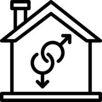 Home outline icon symbol vector image. Illustration of the house real estate graphic property design image