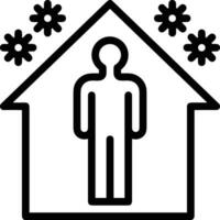 Home outline icon symbol vector image. Illustration of the house real estate graphic property design image