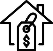 Home outline icon symbol vector image. Illustration of the house real estate graphic property design image