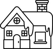 Home outline icon symbol vector image. Illustration of the house real estate graphic property design image