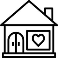 Home outline icon symbol vector image. Illustration of the house real estate graphic property design image