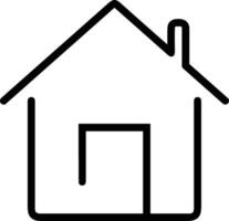 Home outline icon symbol vector image. Illustration of the house real estate graphic property design image