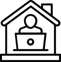 Home outline icon symbol vector image. Illustration of the house real estate graphic property design image