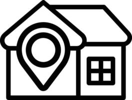 Home outline icon symbol vector image. Illustration of the house real estate graphic property design image