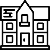 Home outline icon symbol vector image. Illustration of the house real estate graphic property design image