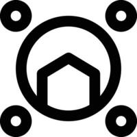 Home outline icon symbol vector image. Illustration of the house real estate graphic property design image