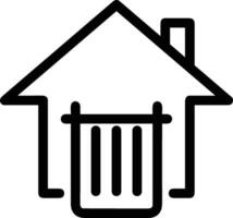 Home outline icon symbol vector image. Illustration of the house real estate graphic property design image