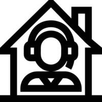 Home outline icon symbol vector image. Illustration of the house real estate graphic property design image