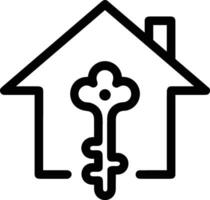 Home outline icon symbol vector image. Illustration of the house real estate graphic property design image